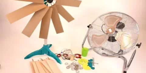 Vindmølle med ventilator